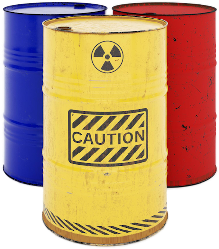 barrels depicting dangerous or hazardous goods